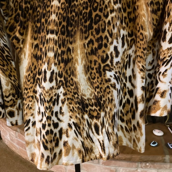 RED Animal Print Brown & Ivory Top - Picture 4 of 9